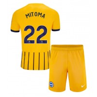 Camiseta Brighton Kaoru Mitoma #22 Segunda Equipación Replica 2024-25 para niños mangas cortas (+ Pantalones cortos)